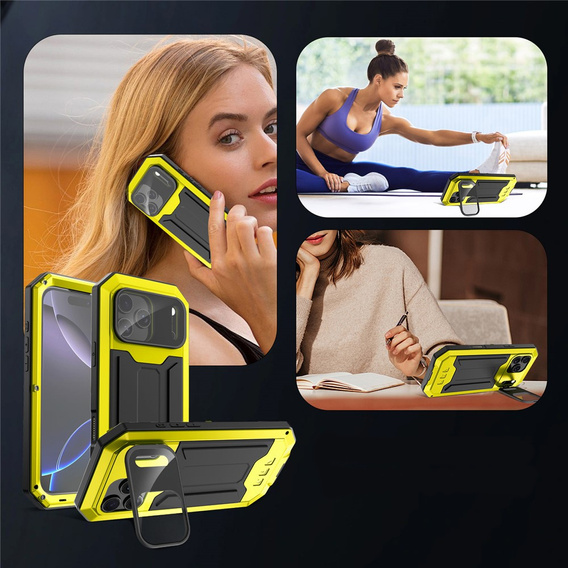 Etui pancerne do iPhone 17 Pro Max, R-JUST, żółte