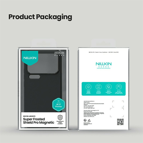 Etui NILLKIN do Xiaomi 17 Pro Max, Frosted Shield, do MagSafe, czarne