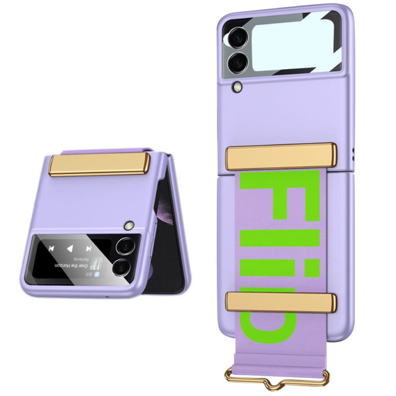 Etui GKK Letter Printed do Samsung Galaxy Z Flip3, Purple