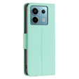 Etui z klapką do Xiaomi Redmi Note 13 Pro 5G, Wallet Litchi Leather, zielone