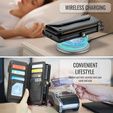 Etui CASEME do Samsung Galaxy S25 FE, RFID Leather Wallet, z paskiem na ramię, czarne