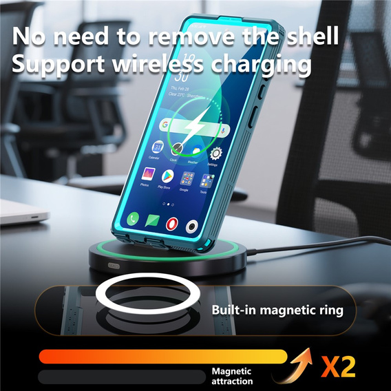 Etui wodoodporne do Samsung Galaxy S26 Ultra, Redpepper, do MagSafe, niebieskie