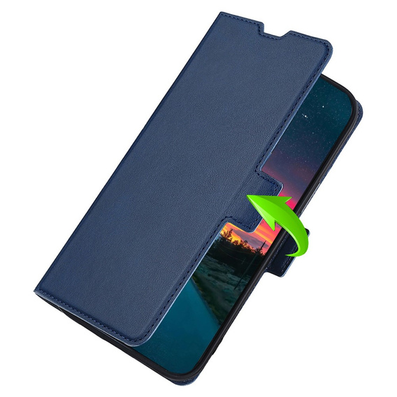 Etui z klapką do Motorola Moto G22, Magnetic Clasp, granatowe