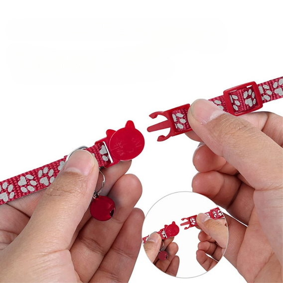 Etui Obroża nylonowa z dzwoneczkiem do Apple AirTag 2 / 1, Czerwona