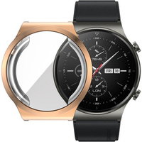 2w1 Etui z Osłoną na ekran do Huawei Watch GT 2 PRO, Różowe złoto