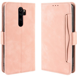 Etui z klapką do Xiaomi Redmi Note 8 Pro, Card Slot, różowe