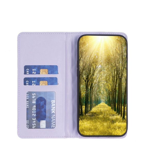 Etui z klapką do Samsung Galaxy A54 5G, Wallet, BINFEN COLOR, fioletowe