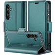 Etui do Samsung Galaxy A25 5G, ERBORD Glossy Litchi, portfel z klapką, zielone