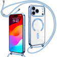 Etui do iPhone 17 Pro Max, Electro MagSafe, niebieskie + Smycz