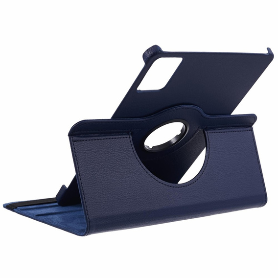 Etui do Lenovo Tab M11, Obrotowe 360, granatowe