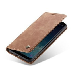 Etui CASEME do Samsung Galaxy S8, Leather Wallet Case, brązowe