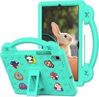 Etui do Samsung Galaxy Tab S6 Lite 10.4 2020/2022 / Tab A7 2020 T500 / T505 / Tab S6 T860/T865, Cute Patterns, z podstawką, Zielone