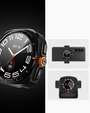 2w1 Etui + Szkło Hartowane do Samsung Galaxy Watch 7 40mm, Czarne
