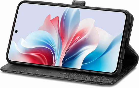 Etui z klapką do Oppo Reno 11F 5G, Mandala, czarne