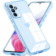 Etui do Samsung Galaxy A35 5G, Electro heart, niebieskie + Szkło Full Glue Ceramic
