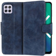 Skórzane Etui Wallet do Samsung Galaxy A22 5G, Blue