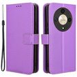 Etui z klapką do Honor Magic 6 Lite 5G, Wallet Smart Magnet, fioletowe
