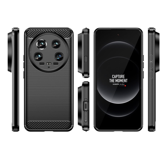 Etui do Xiaomi 14 Ultra, Carbon, czarne