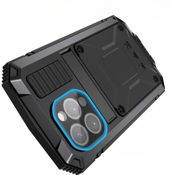 Etui do iPhone 15 Pro Max, R-JUST, pancerne, czarne