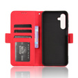 Etui z klapką do Samsung Galaxy A16 / A16 5G, Card Slot, czerwone
