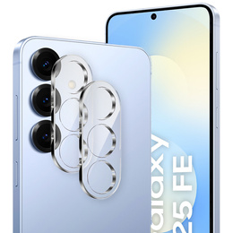 2x Szkło hartowane na aparat ERBORD do Samsung Galaxy S25 FE, Przezroczyste