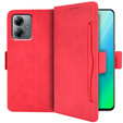 Etui z klapką do Motorola Moto G14, Card Slot, czerwone