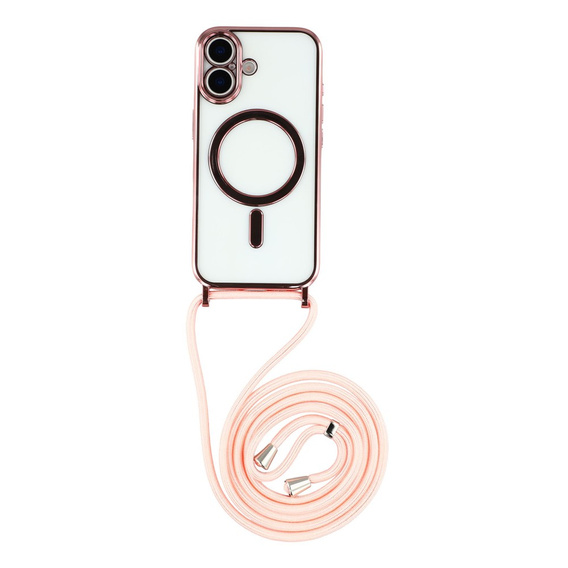 Etui do iPhone 17, Electro MagSafe, różowe + Smycz