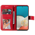 Etui z klapką do Samsung Galaxy A53 5G, Mandala, czerwone