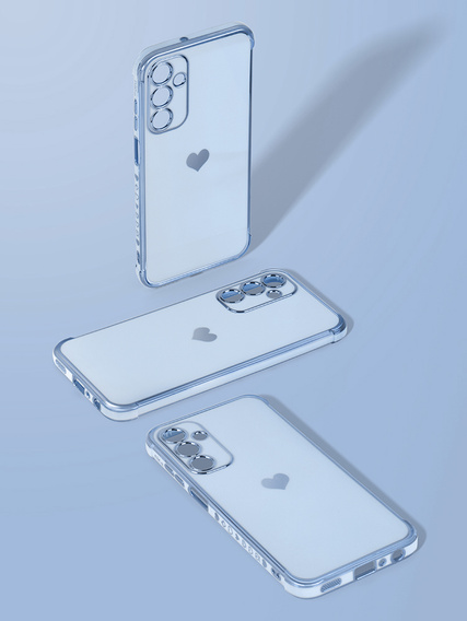 Etui do Samsung Galaxy A26 5G, Electro heart, niebieskie + Szkło 9H