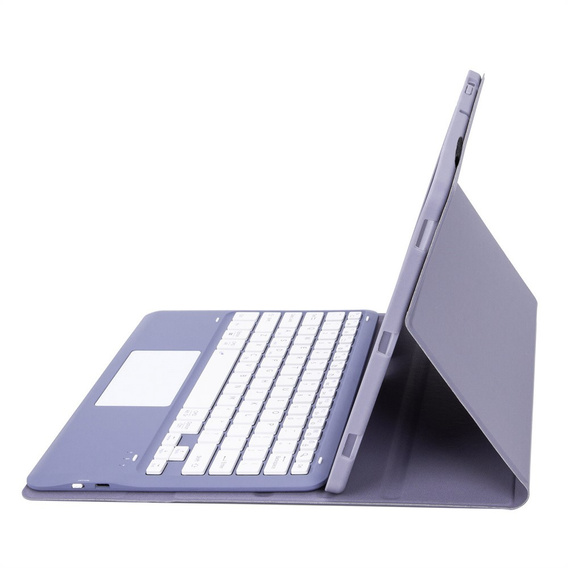 Etui z klawiaturą Bluetooth i touchpadem do Lenovo Idea Tab Pro – fioletowe