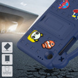 Etui do Samsung Galaxy Tab A11/A9, Cute Patterns, z podstawką, Granatowe