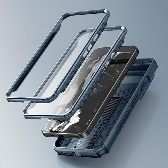 Etui pancerne do Google Pixel 9 Pro XL, Dexnor Full Body (Two Frames), niebieskie