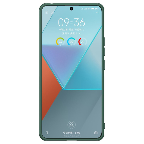 Etui NILLKIN do Xiaomi Redmi Note 13 Pro 5G, Obudowa Super Frosted Shield Case, Zielone