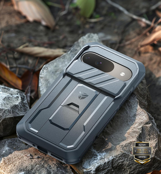 Etui pancerne do Google Pixel 9, Dexnor Full Body (Two Frames), niebieskie