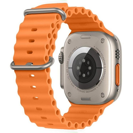 Pasek Silikonowy do Apple Watch 1/2/3/4/5/6/7/8/9/10/SE 38/40/41/42mm, Pomarańczowy
