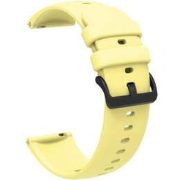 Pasek Silikonowy Uniwersalny 22mm, gładki, Żółty
