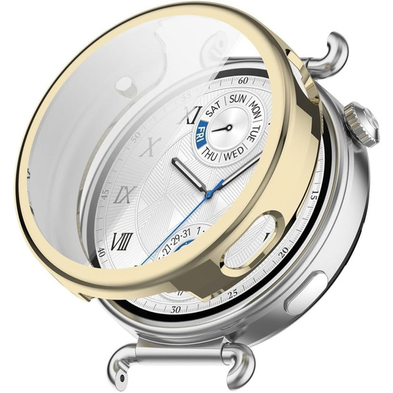 2w1 Etui z Osłoną na ekran do Huawei Watch GT 6 41mm, Złote