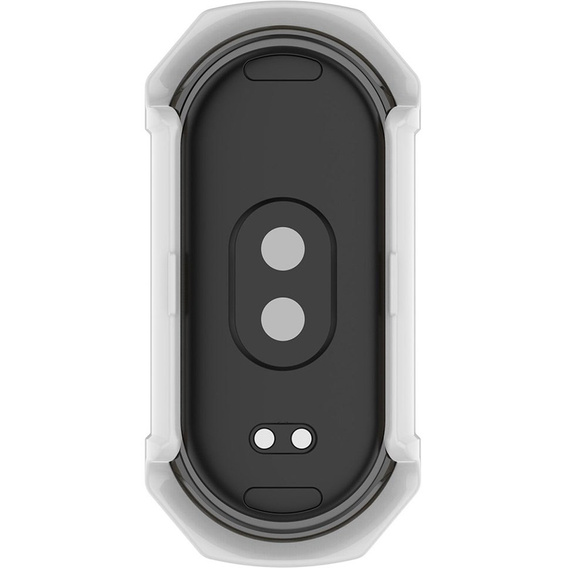 2w1 Etui + Szkło Hartowane do Xiaomi Smart Band 10 / 9 / 8, Białe