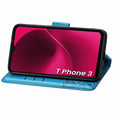 Etui z klapką do T Phone 3 5G, Butterfly, niebieskie