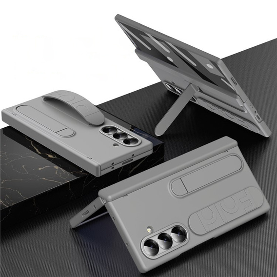 Etui z rączką i podstawką do Samsung Galaxy Z Fold7 – szare