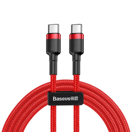 Baseus kabel Cafule PD 2.0 USB-C – USB-C 1,0 m, 3 A, 60 W - czerwony