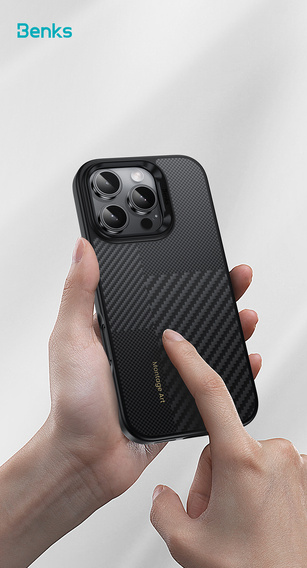 Etui Benks Montage Magnetic Armor Air Kevlar (600D/1500D) MF65 do iPhone 16 Pro – czarny