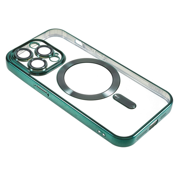 Zestaw Etui do iPhone 14 Pro Max, MagSafe Hybrid, zielone + Szkło