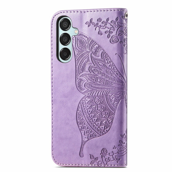 Etui z klapką do Samsung Galaxy M15 5G, Butterfly, fioletowe