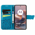 Etui z klapką do Motorola Moto G86 5G, Butterfly, niebieskie