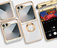 Etui do Samsung Galaxy Z Flip7 FE / Z Flip6, Electro Ring, białe
