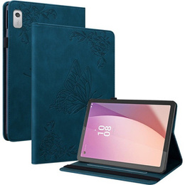 Etui do Lenovo Tab M9, Wallet Pen Slot, butterflies, niebieskie