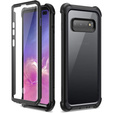 Etui do Samsung Galaxy S10 Plus, Dexnor Full Body Rugged, przezroczyste / czarne