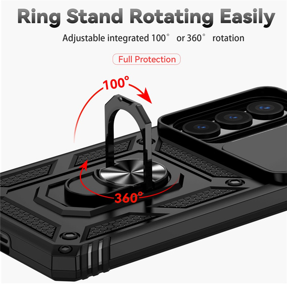 Etui pancerne do Samsung Galaxy S26 Plus, CamShield Slide, czarne