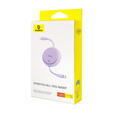 Baseus Free2Draw Mini – zwijany kabel USB‑C 100 W, 1m - fioletowy